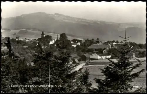 Ansichtskarte Nöchling Panoramablick auf den Ort mit Pfarrkirche 1971