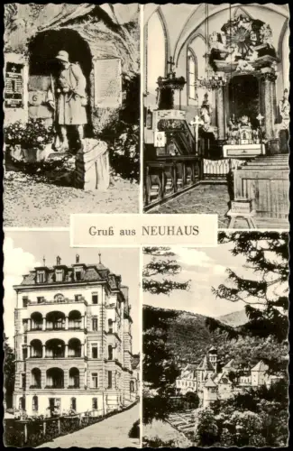 Neuhaus-Weissenbach an der Triesting  Kriegerdenkmal, Kirche, Burg 1968