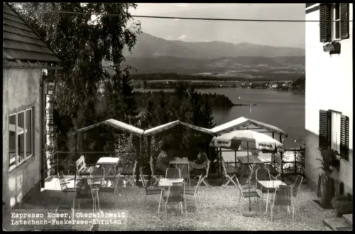 Oberaichwald-Finkenstein Faaker See Mallestig Terrasse des Espresso Moser 1960