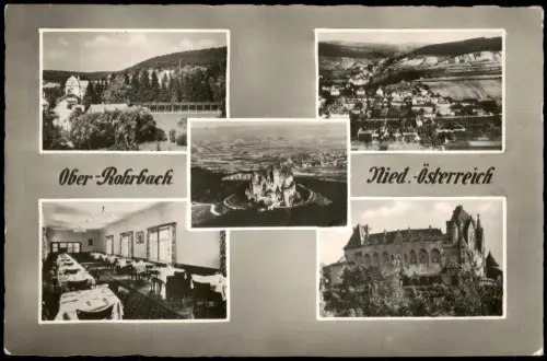 Oberrohrbach Mehrbildkarte Ober-Rohrbach mit Burg Kreuzenstein 1953