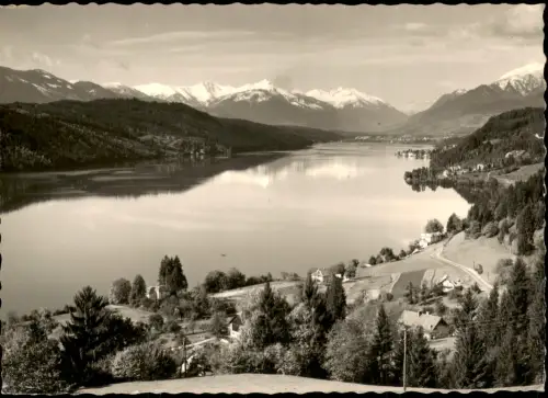 Ansichtskarte Millstatt Blick über den Millstätter See mit Dellach 1955