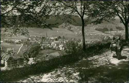 Ansichtskarte Baiersbronn Blick vom Weg auf die Stadt 1958