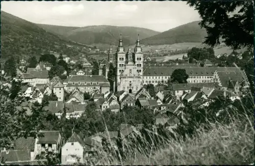 Ansichtskarte Amorbach Blick vom Hang auf die Stadt 1965