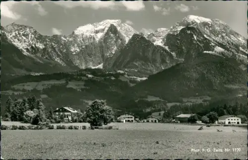 Ansichtskarte Berchtesgaden Blick auf Schönau 1957