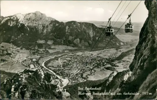 Ansichtskarte Bad Reichenhall Blick auf die Stadt Seilbahn 1963