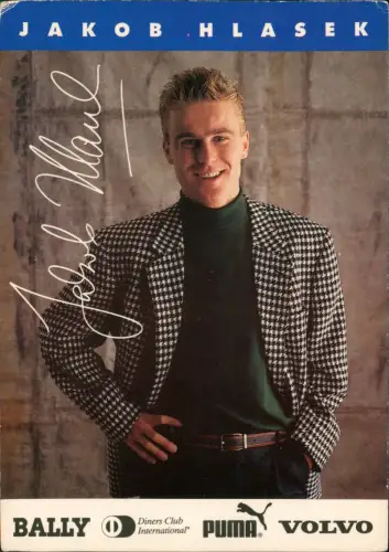 Ansichtskarte  Autogrammkarte Jakob Hlasek Tennisspieler 1989