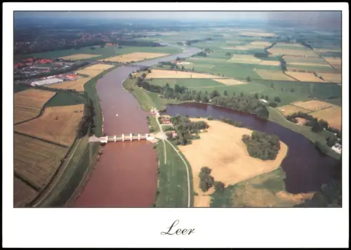 Ansichtskarte Leer (Ostfriesland) Ledasperrwerk 2000