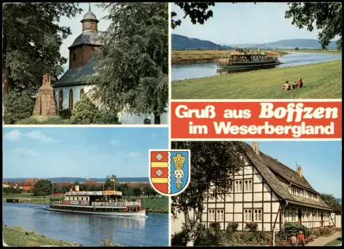 Boffzen Ortsansichten, Evang. Kirche, Weserpromenade Fachwerkidylle 2000