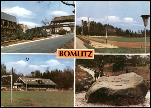 Bomlitz Ortsansichten, Sportplatz, Gedenkstein Hermann Löns 2000