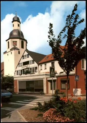 Winnenden Ortsansicht, Auto, leer stehendes Geschäft, Kirche 1970