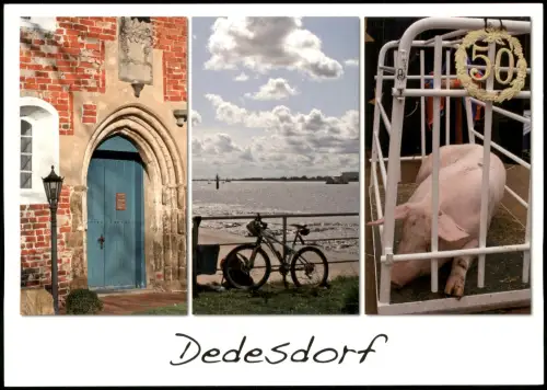 Loxstedt MB: St.-Laurentius-Kirche, Weserstrand, Schweinemarkt in Dedesdorf 2000