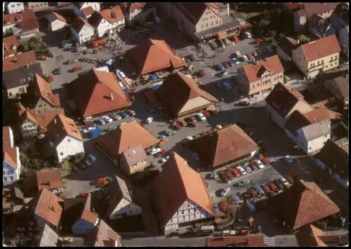 Ansichtskarte Metzingen Luftbild City-Bereich vom Flugzeug aus 1980