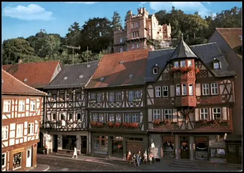 Ansichtskarte Miltenberg (Main) Marktplatz, Geschäfte, Fachwerk-Häuser 1980