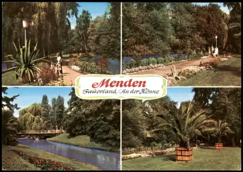 Ansichtskarte Menden (Sauerland) Mehrbildkarte Botanischer Garten 1990