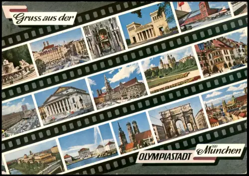 Ansichtskarte Au-München Mehrbildkarte, Olympische Spiele 1972