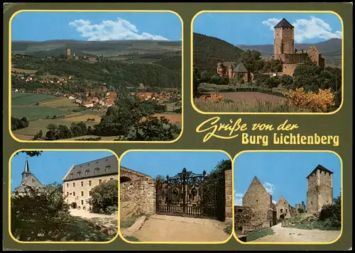 Ansichtskarte Thallichtenberg Mehrbildkarte Burg Lichtenberg 1990