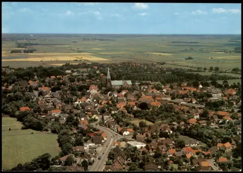 Ansichtskarte Meldorf Ortskern mit Kirche 1990