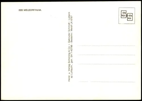 Ansichtskarte Meldorf Ortskern mit Kirche 1990