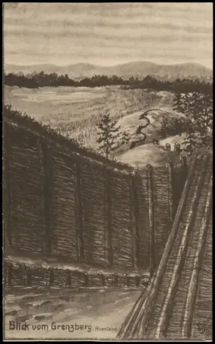 .Russland Россия Blick vom Grenzberg. Russland Militaria WK1 1917