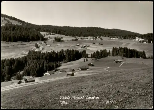 Bödele b. Dornbirn Landschaftsansicht Bödele mit Almhütten 1965
