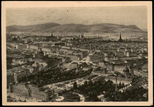 Ansichtskarte Wien Panorama, Zeichnung von A. Kasimir 1920