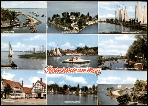 Steinhude-Wunstorf Mehrbildkarte Steinhude am Meer mit Insel Wilhelmstein 1974
