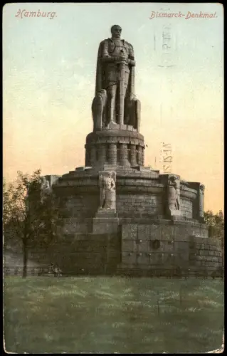 Ansichtskarte St. Pauli-Hamburg Bismarck-Denkmal 1912