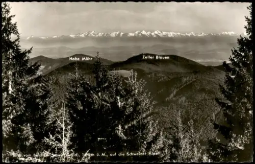 Ansichtskarte Schönau im Schwarzwald Blick vom Belchen Schwarzwald 1960