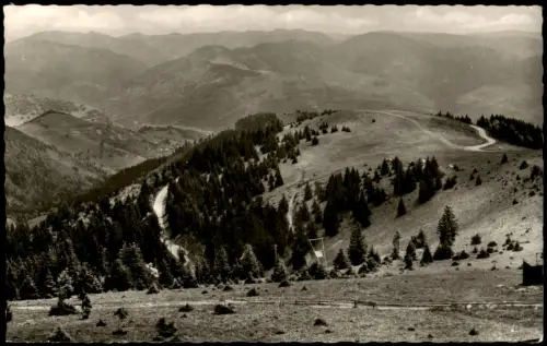 Schönau im Schwarzwald Belchen Schwarzwald Blick auf die Belchenstraße 1961