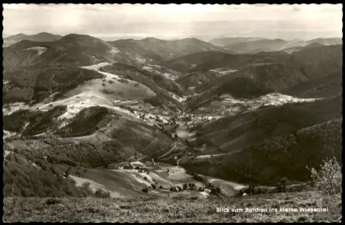 Schönau im Schwarzwald Blick vom Belchen ins kleine Wiesental 1960