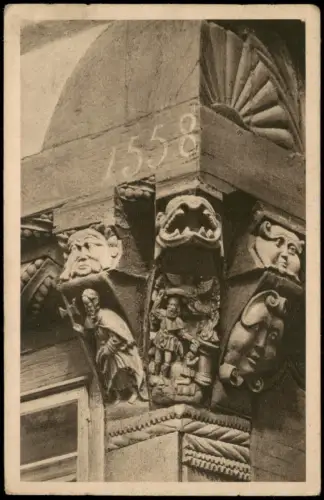 Ansichtskarte Hameln Ecklösung am Stiftsherrenhaus 1923