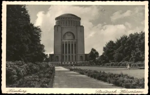 Ansichtskarte Hamburg Stadtpark mit Wasserturm 1942