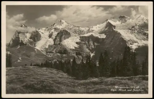 Lauterbrunnen Wengernalp Eiger, Mönch und Jungfrau - Fotokarte 1937