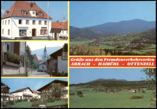 Ansichtskarte Arrach Mehrbild-AK mit den Ortsteilen Haibühl-Ottenzell 1980