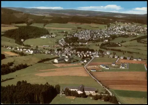 Ansichtskarte Schmallenberg Luftbild Gesamtansicht v. Flugzeug aus 1975