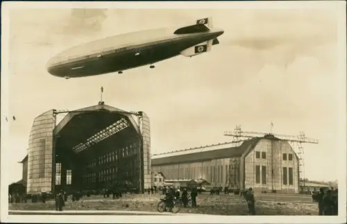 Ansichtskarte  Flugwesen - Zeppelin 1. Aufstieg des LZ 129 1936