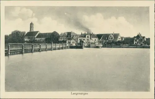 Ansichtskarte Langenargen am Bodensee Hafen Stadt 1928