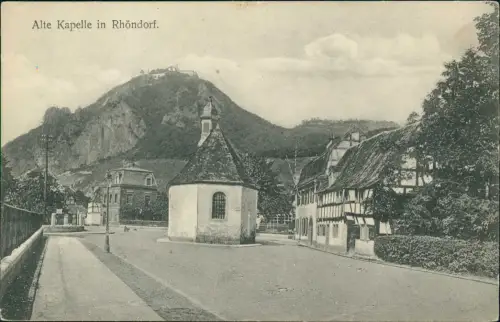 Ansichtskarte Rhöndorf-Bad Honnef Straßenpartie Kapelle 1916