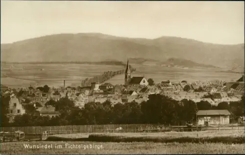 Ansichtskarte Wunsiedel (Fichtelgebirge) Totale - Bahnhof 1928