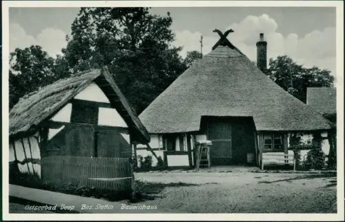 Treptower Deep Regamünde Mrzeżyno Bauernhaus Bez. Stettin 1932  Stettin Pommern