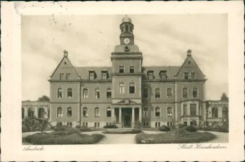 Ansichtskarte Ansbach Städtisches Krankenhaus 1926