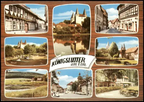 Ansichtskarte Königslutter am Elm Mehrbildkarte mit 9 Ortsansichten 1965