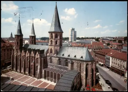 Ansichtskarte Kaiserslautern Partie an der Stiftskirche 1981