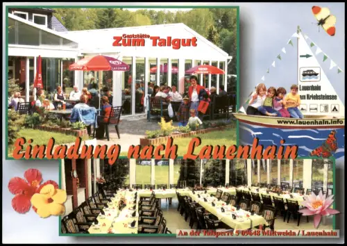 Lauenhain-Mittweida Gaststätte Zum Talgut An der Talsperre (Einladung) 2000