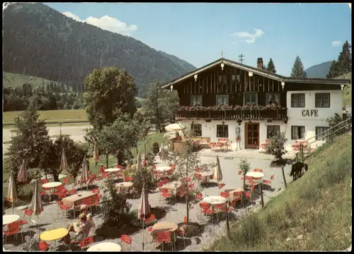 Ansichtskarte Fischbachau Außen-Terrasse CAFE FONTASCH Bes. Fam. Huber 1970