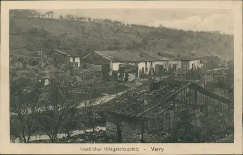 Véry Zerstörte Gebäude auf dem westlichen Kriegsschauplatz 1915