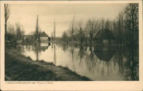 CPA Feuillères Fischerhäuschen am Wasser 1915