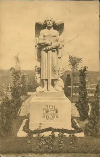 CPA Lens (Pas-de-Calais) Loretto-Denkmal auf dem Korpsfriedhof 1915