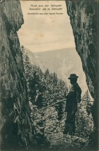 Stoßweier Stosswihr Durchblick aus dem neuen Tunnel, Col de la Schlucht 1915
