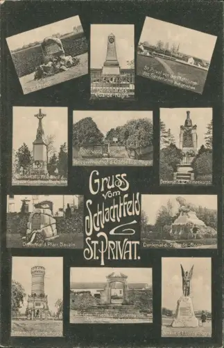 Sankt Privat Saint-Privat-la-Montagne Kriegerdenkmälern und Friedhöfen 1910